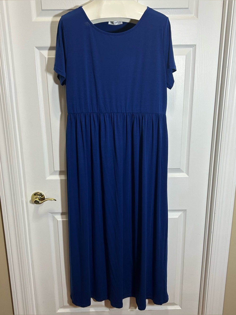 Nemidor Short-Sleeve Jersey Material Maxi Dress